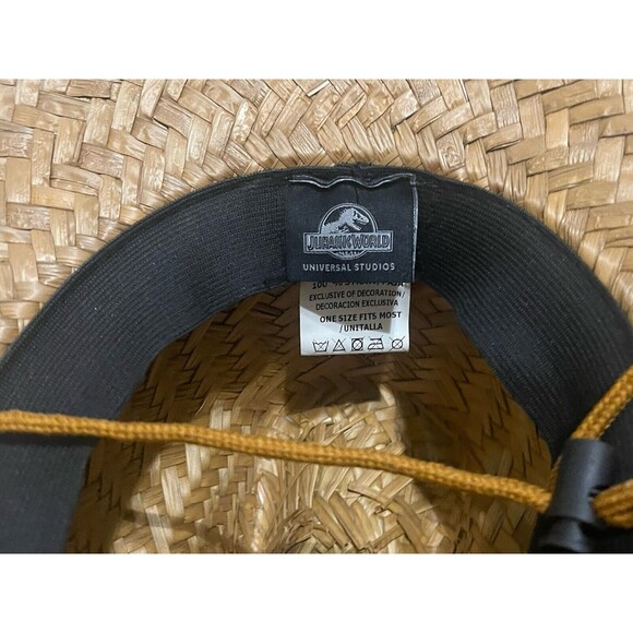 Jurassic World Straw Safari Sun Hat Draw Cord Adult OSFM 100% Straw Comfort Band main image 14